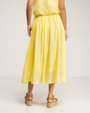 Falda midi con cintura elástica y varias capas (YELLOW) - Tantra Spain
