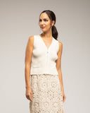 Falda midi de crochet con cintura elastica - Tantra Spain
