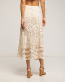 Falda midi de crochet con cintura elastica - Tantra Spain