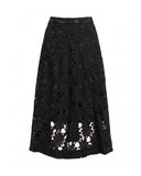 Falda midi de guipur corte en A - Tantra Spain