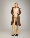 Gabardina Larga con Capucha y Detalle de Cremalleras - Tantra Spain