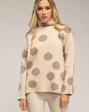 Jersey amplio de lunares con cuello alto - Tantra Spain