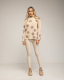 Jersey amplio de lunares con cuello alto - Tantra Spain