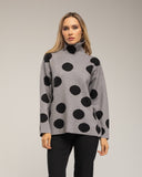 Jersey amplio de lunares con cuello alto - Tantra Spain
