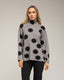 Jersey amplio de lunares con cuello alto - Tantra Spain