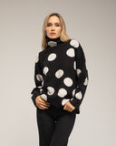 Jersey amplio de lunares con cuello alto - Tantra Spain