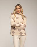 Jersey amplio de lunares con cuello alto - Tantra Spain