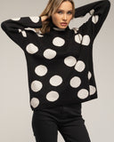 Jersey amplio de lunares con cuello alto - Tantra Spain