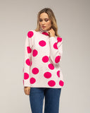 Jersey amplio de lunares con cuello alto - Tantra Spain