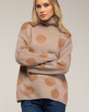 Jersey amplio de lunares con cuello alto - Tantra Spain