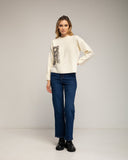 Jersey de punto con bolsillo y detalle de crochet (BEIGE) - Tantra Spain