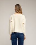 Jersey de punto con bolsillo y detalle de crochet (BEIGE) - Tantra Spain