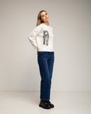 Jersey de punto con bolsillo y detalle de crochet (BLANCO) - Tantra Spain