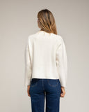 Jersey de punto con bolsillo y detalle de crochet (BLANCO) - Tantra Spain