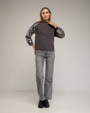 Jersey de punto con mangas de lentejuelas. - Tantra Spain