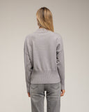 Jersey de punto con rombo y detalles de strass y cuello perkins - Tantra Spain