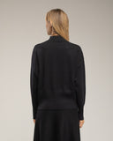 Jersey de punto con rombo y detalles de strass y cuello perkins - Tantra Spain