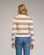 Jersey de punto de rayas con cuello redondo. - Tantra Spain