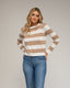 Jersey de punto de rayas con cuello redondo. - Tantra Spain
