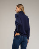 Jersey de punto fino básico de cuello vuelto - Tantra Spain