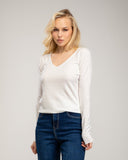Jersey de Punto Liso con Cuello en Pico - Tantra Spain