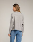 Jersey de punto oversize con detalle de pespunte en el bajo y en los hombros. (GRIS) - Tantra Spain