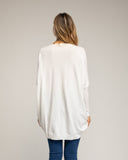Jersey de punto oversize largo con estrellas de tela con strass cosidas - Tantra Spain