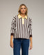 Jersey de punto tipo polo con rayas verticales y botones dorados. - Tantra Spain