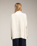 Jersey oversize con textura de rayas y cuadros. - Tantra Spain