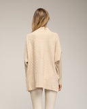 Jersey oversize con textura de rayas y cuadros. - Tantra Spain