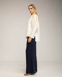 Jersey oversize con textura de rayas y cuadros. - Tantra Spain