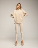 Jersey oversize con textura de rayas y cuadros. - Tantra Spain
