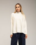 Jersey oversize con textura de rayas y cuadros. - Tantra Spain