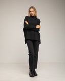 Jersey oversize con textura de rayas y cuadros. - Tantra Spain