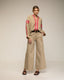 Pantalon ancho tipo flare con bolsillos laterales y en la parte posterior - Tantra Spain