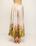 pantalon de pinzas con bolsilos estampado (Beige) - Tantra Spain