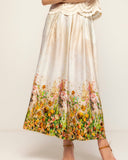 pantalon de pinzas con bolsilos estampado (Beige) - Tantra Spain