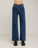 Pantalón denim de tiro alto tipo chino. - Tantra Spain