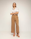 pantalon recto con pinzas de tencel - Tantra Spain