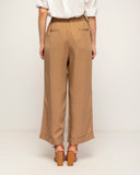 pantalon recto con pinzas de tencel - Tantra Spain
