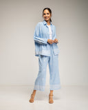 Set de Camisa y pantalon bordado, con cintuta elástica y bolsillos - Tantra Spain