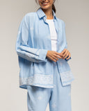 Set de Camisa y pantalon bordado, con cintuta elástica y bolsillos - Tantra Spain
