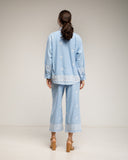 Set de Camisa y pantalon bordado, con cintuta elástica y bolsillos - Tantra Spain