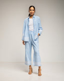 Set de Camisa y pantalon bordado, con cintuta elástica y bolsillos - Tantra Spain