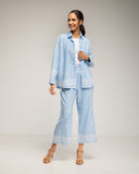 Set de Camisa y pantalon bordado, con cintuta elástica y bolsillos - Tantra Spain