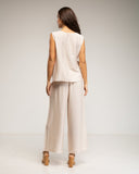 Set de top sin mangas con lazada y pantalon con elástico - Tantra Spain