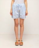 short de rayas con bordado (Blue) - Tantra Spain