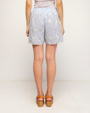 short de rayas con bordado (Blue) - Tantra Spain