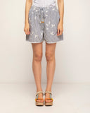 short de rayas con bordado (Grey) - Tantra Spain