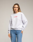 Sudadera con texto iconic en fluor en la parte delantera y trasera (GRIS) - Tantra Spain